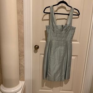 Akris silk knee length dress, gray green color, never worn, no tags